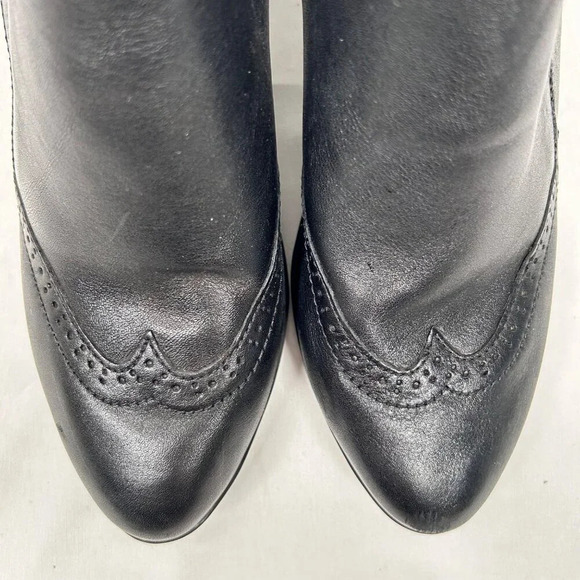 2/$30 Nurture Haddie 9 Pebble Leather Wingtip Boots Retro Western Boho 2000 - Picture 2 of 11